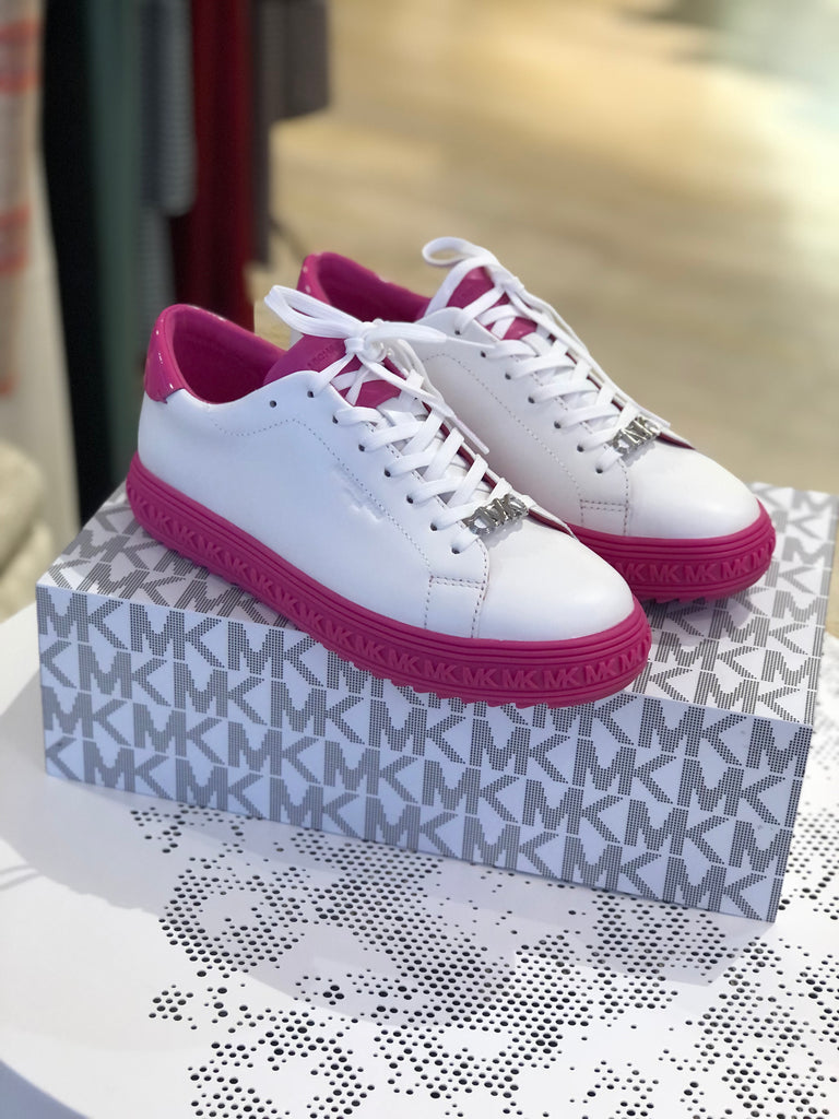 Zapatillas blancas rosa