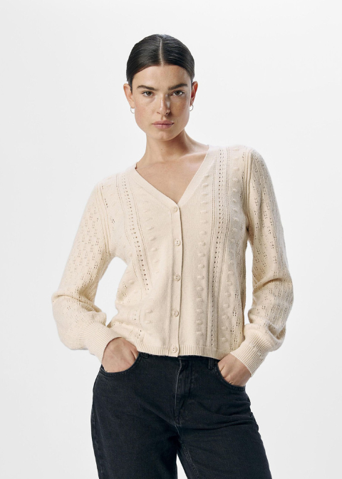 Cardigan OBJINGE detalles calados