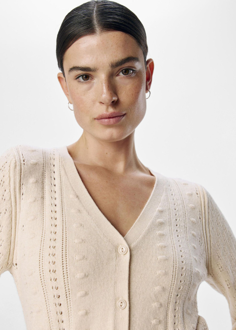 Cardigan OBJINGE detalles calados