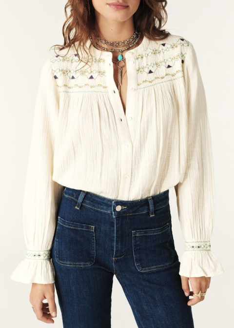 Camisa BASH cruda bordados