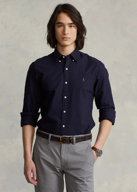 Camisa oxford azul marino