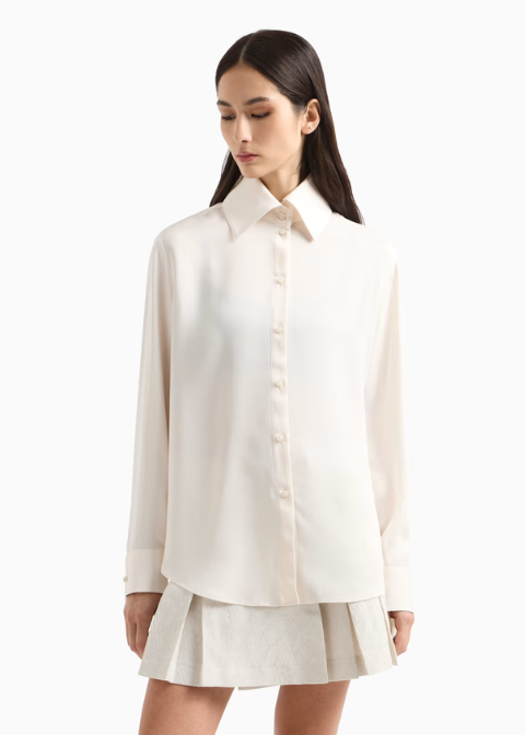 Camisas blanco roto brillante