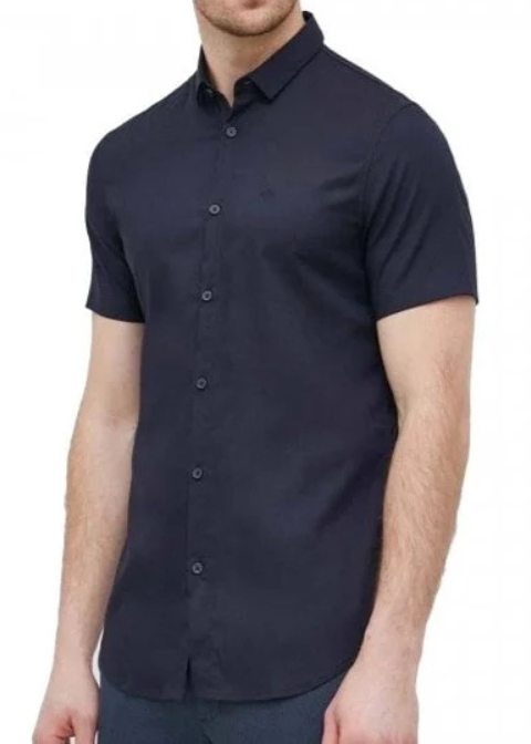 Camisa ARMANI azul marino elastica