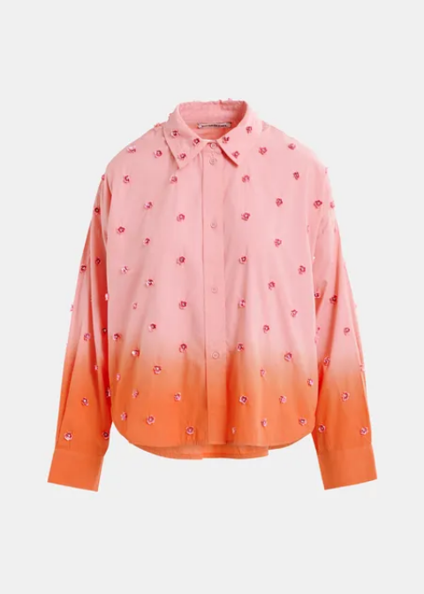Camisa ESSENTIEL coral degradada naranja