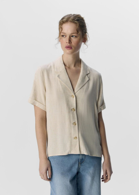 Camisa OBJSANNE beige