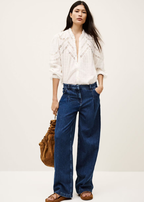 Camisa Ba&sh blanca bordados