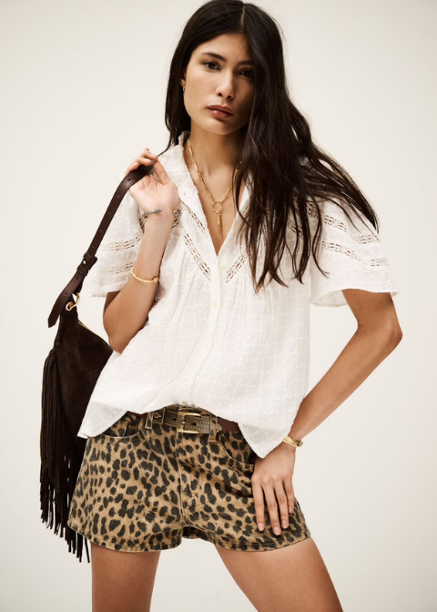 Camisa BASH blanca calada