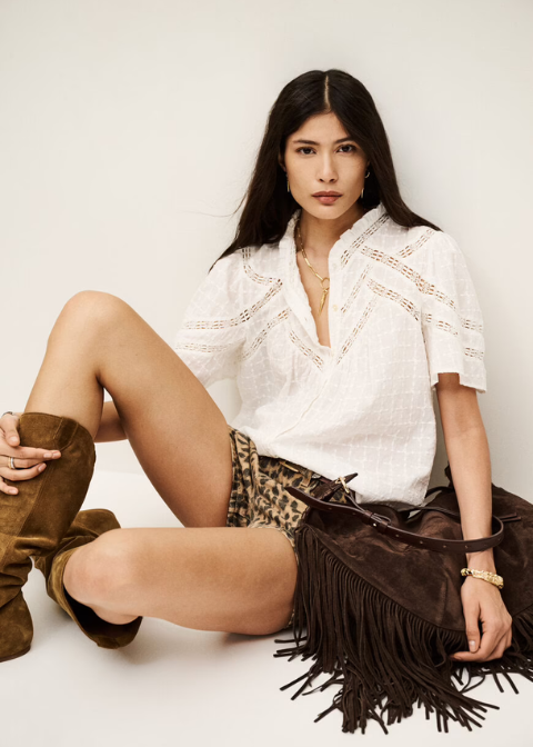 Camisa BASH blanca calada