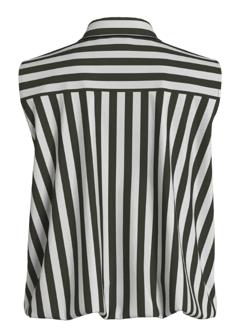 Camisa VILA blanca rayas verdes