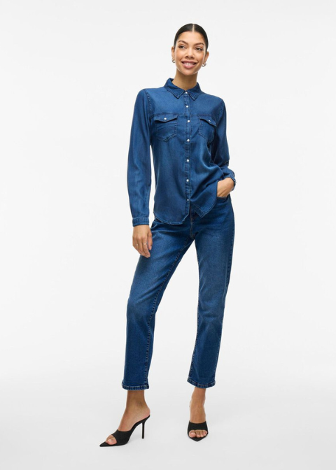 Camisa VILA azul vaquera