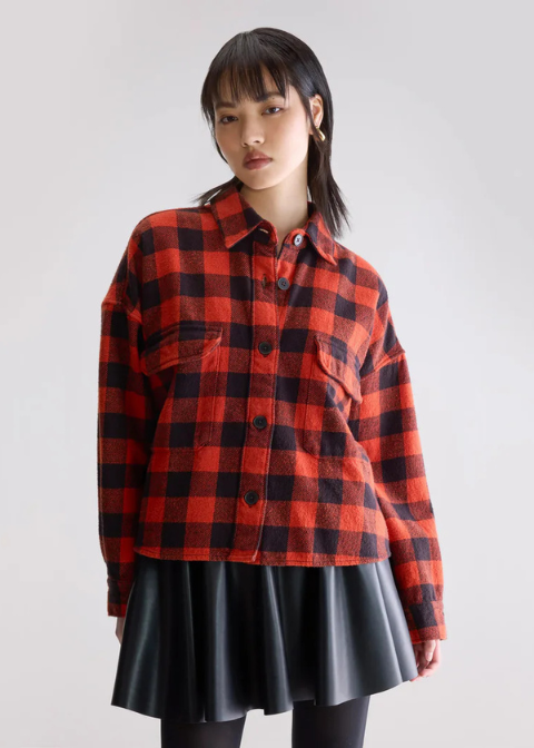 Camisa BELLEROSE roja cuadros