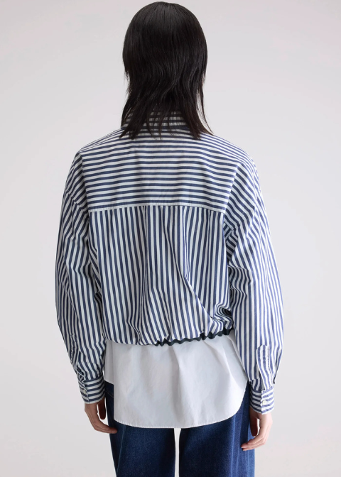 Camisa BELLEROSE blanca rayas