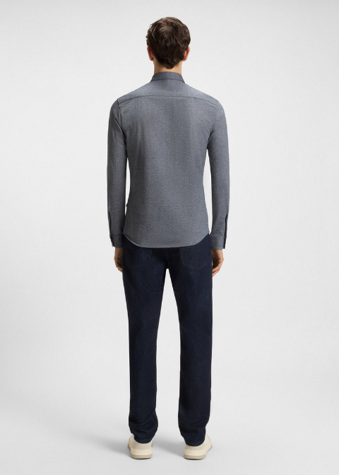 Camisa HUGO BOSS azul oscuro jaspeado