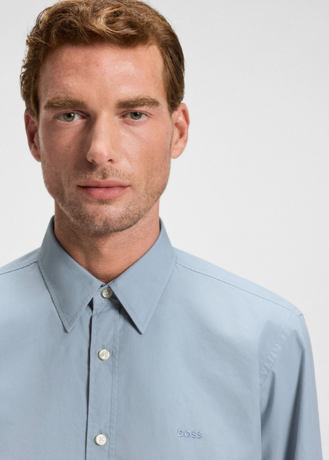 HB. Camisa 50518304 azul cielo popelin regular fit C·AZ.T·L