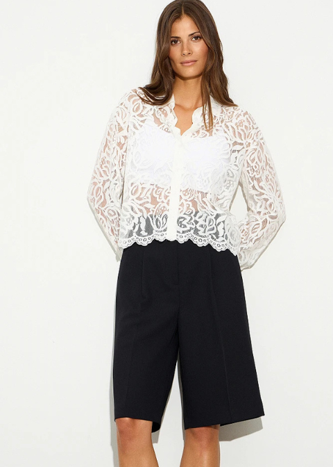 Camisa BSB blanca blonda