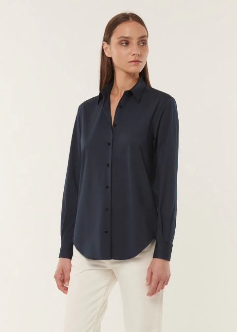 Camisa XACUS azul marino elastica
