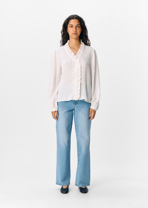 Camisa OBJECT rugosa volantes