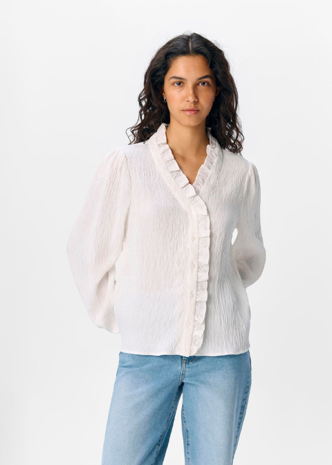 Camisa OBJECT rugosa volantes