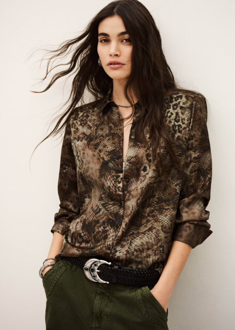 Camisa BA&SH Verde Print