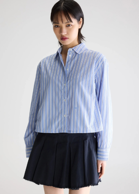 Camisa BELLEROSE azul rayas