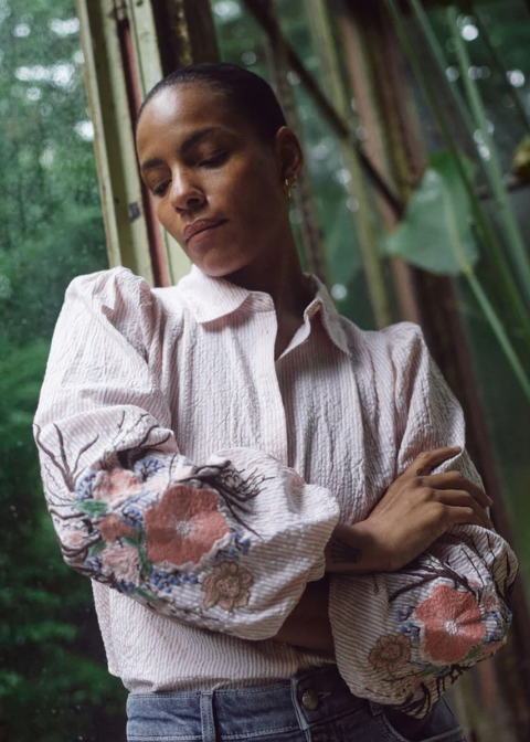 Camisa MOSH MOSH blanca rayas rosa