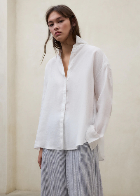 Camisa ECOALF blanca lino