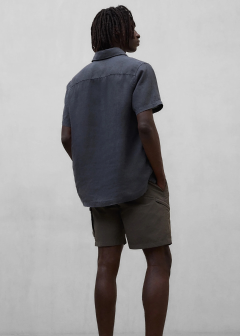 Camisa ECOALF verde oscuro lino