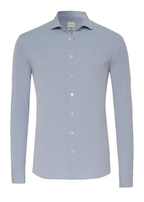 Camisa TRAIANO azul grisaceo punto elastico