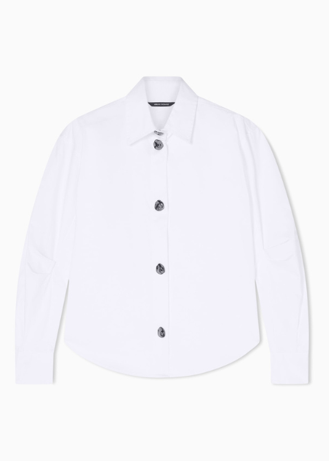 Camisa ARMANI blanca botones negros