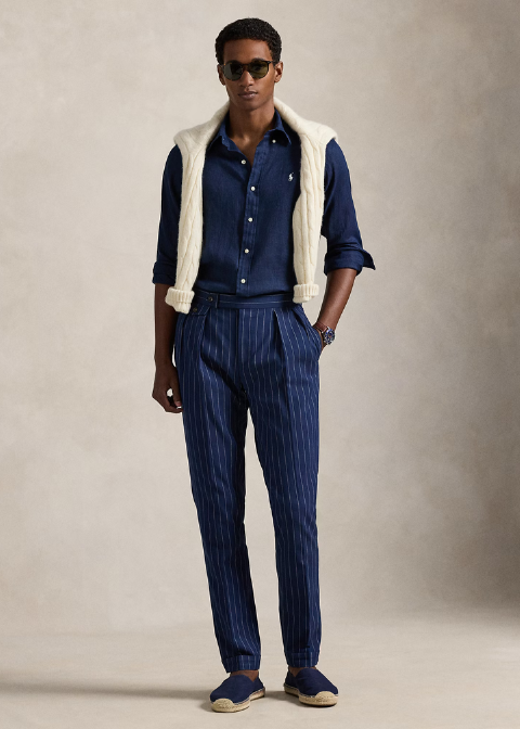 Camisa RALPH LAUREN azul marino lino