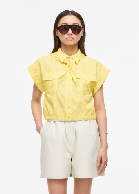 Camisa ROUGE EDIT amarilla rayas lazo