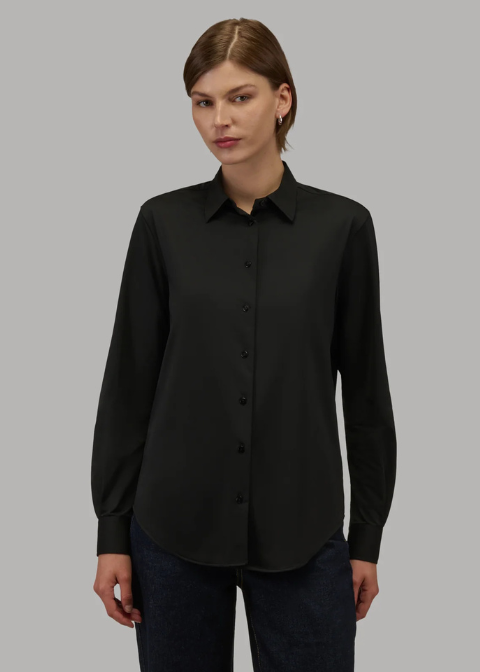 Camisa XACUS negro elastica regular fit