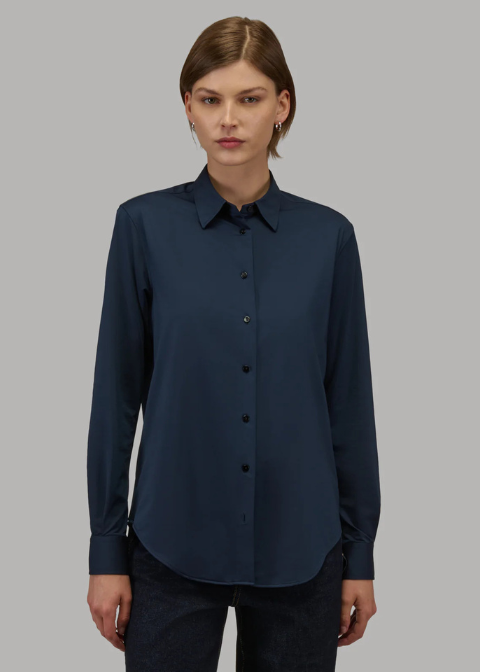 Camisa XACUS azul marino elastica regular fit