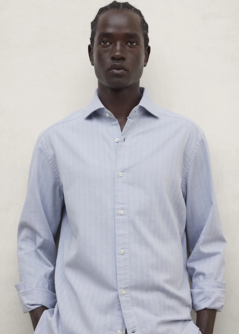 Camisa ECOALF celeste espiga
