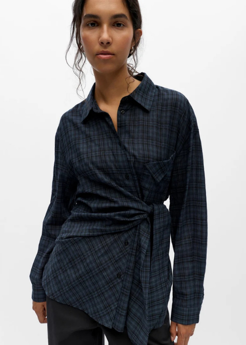 Camisa OBJECT cuadros cruzada