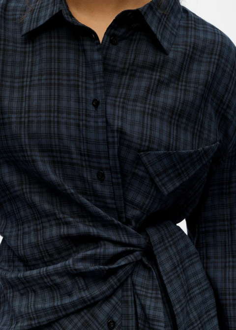 Camisa OBJECT cuadros cruzada