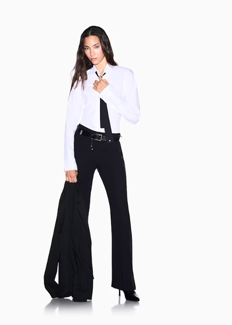 Camisa ARMANI ECHANGE blanca detalle corbata
