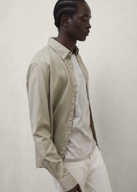 Camisa ECOALF beige lisa