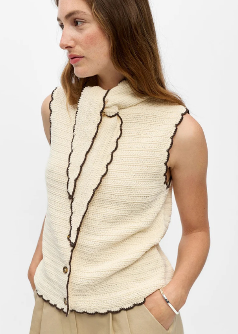 Top OBJECTde punto detalle cuello