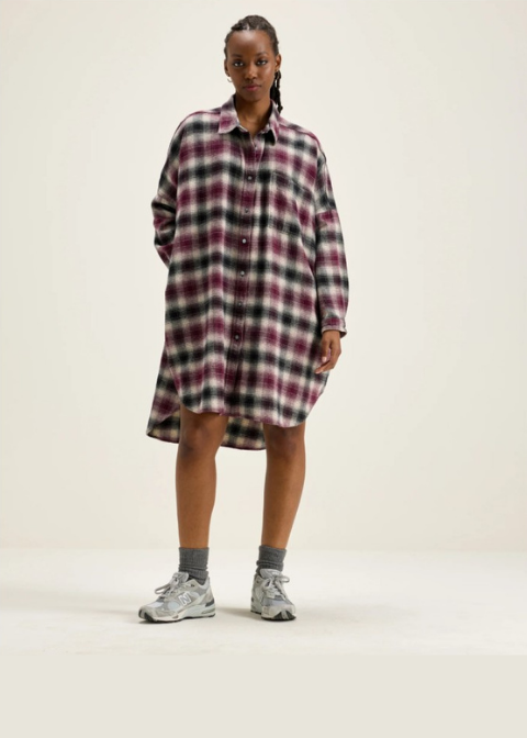 Vestido BELLEROSE cuadros overside