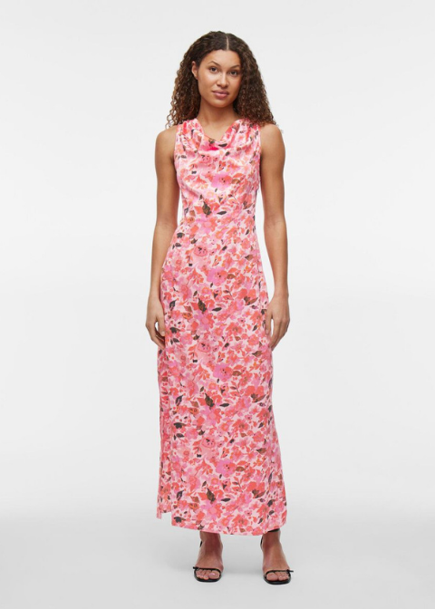 Vestido VILA rosa floreado
