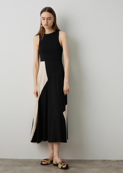 Vestido BSB negro midi