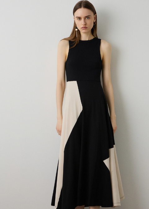 Vestido BSB negro midi