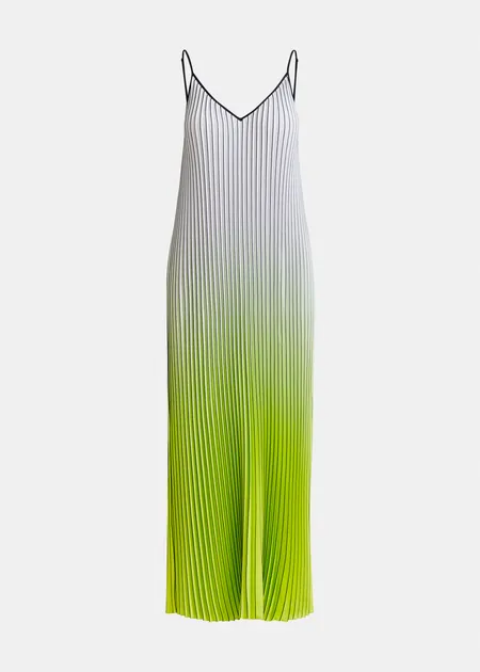 Vestido blanco degradado verde