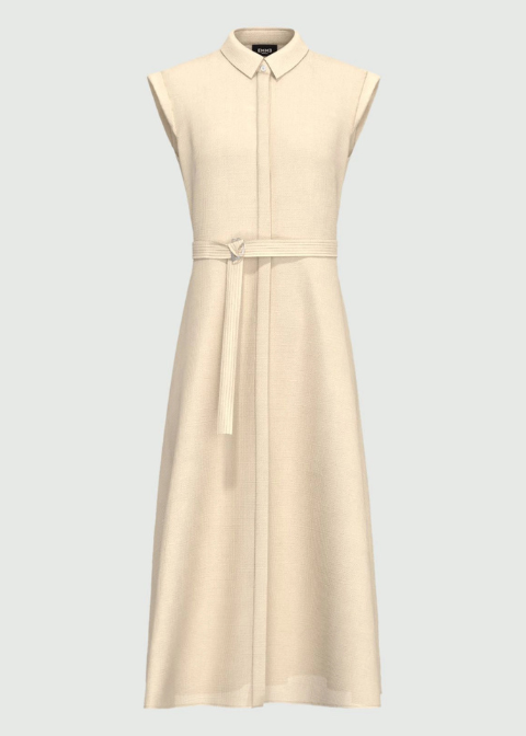 Vestido MARELLA beige midi camisero