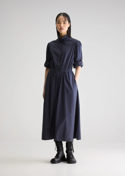 Vestido azul marino camisero