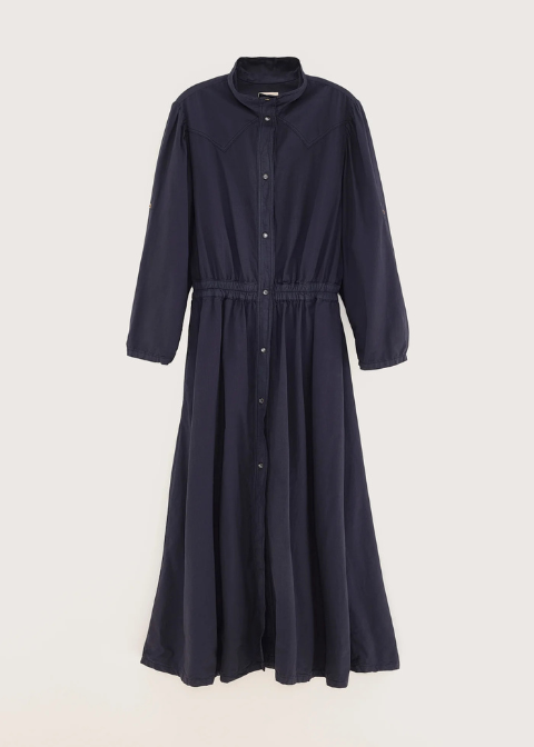 Vestido azul marino camisero