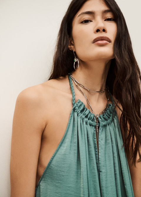 Vestido Ba&sh verde agua