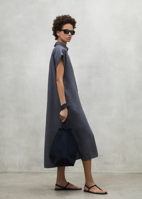 Vestido ECOALF gris lino