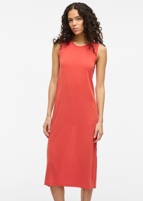 Vestido VILA rojo coral
